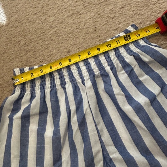 SHEIN Blue & White Striped Pull On Cotton Blend Shorts NWOT - Picture 9 of 10